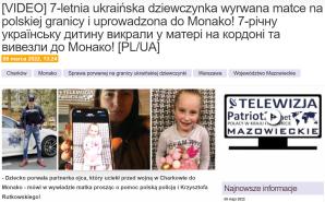 [VIDEO] Brawurowa akcja i kolejny międzynarodowy sukces Krzysztofa Rutkowskiego! Porwana na granicy polsko-ukraińskiej 7-letnia uciekinierka wojenna, odnaleziona w Mediolanie! Już w ramionach ukraińskiej mamy i bezpieczna w Polsce!