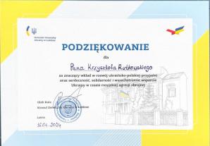 [VIDEO] Odznaczenie polsko-ukraińskiej przyjaźni i podziękowanie za wszechstronne wsparcie Ukrainy w czasie rosyjskiej agresji zbrojnej dla Krzysztofa Rutkowskiego od Konsula Generalnego Ukrainy Oleha Kutsa!