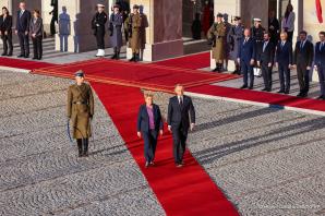 [VIDEO] O współpracy w czasie wojny na Ukrainie prezydenci Polski i Szwajcarii w Warszawie 