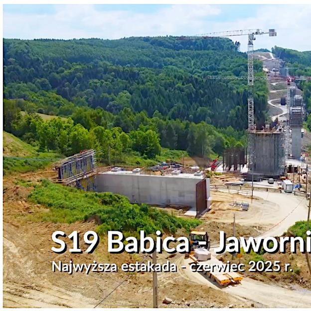 [VIDEO] Najwyższa estakada S19 Babica–Jawornik rośnie na Podkarpaciu