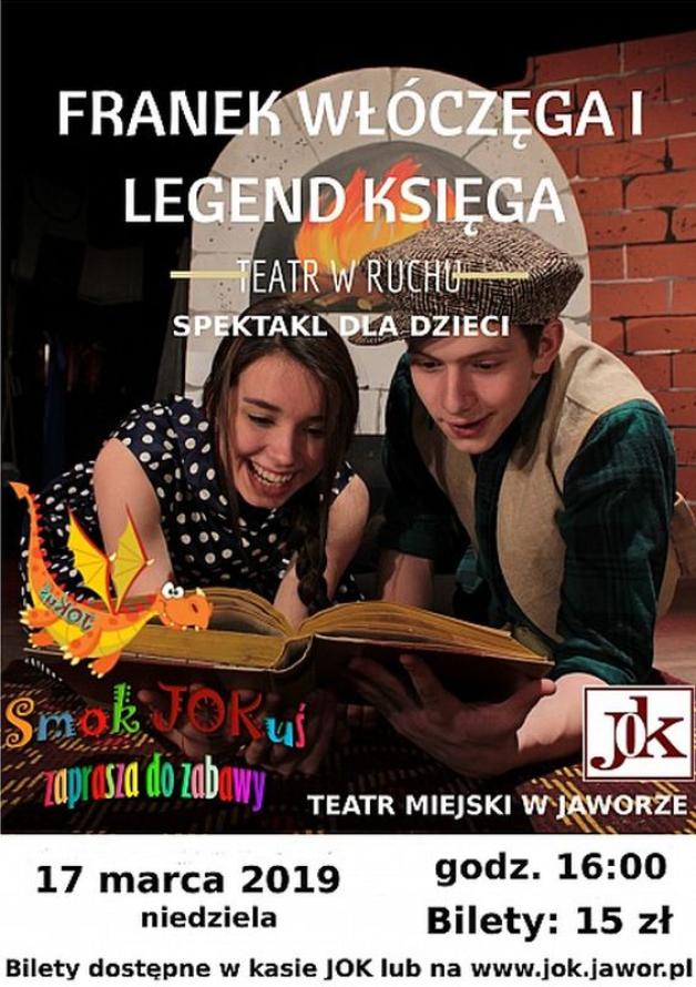 Jawor: zapraszamy na spektakl Franek Włóczęga i Legend Księga