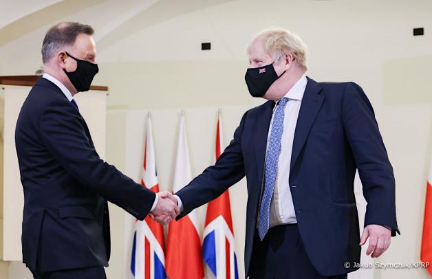 Rozmowa z Borisem Johnsonem.  Dotyczyła niemal w całości Ukrainy i tego, w jaki sposób oba kraje zamierzają Ukrainie pomagać