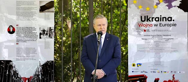 Ukraina. Wojna w Europie–  wystawa plenerowa ukraińskiego IPN w Muzeum Łazienki Królewskie. Wystawa będzie prezentowana m.in. w miastach Berlin, Bamberg i Frankfurt, Bruksela