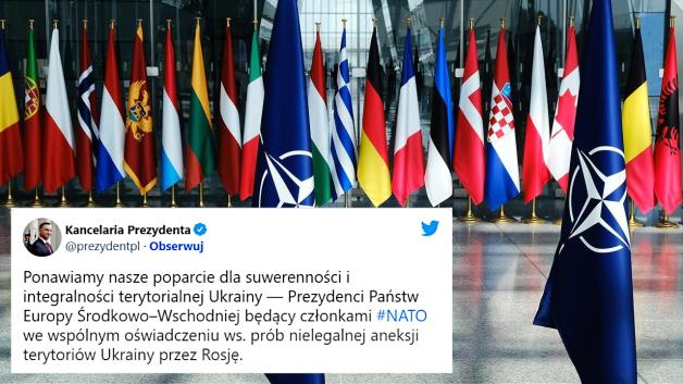 Prezydent: Polska potępia rosyjskie próby aneksji terytorium Ukrainy. Wspólne oświadczenie Prezydentów Państw Europy Środkowo–Wschodniej