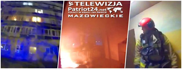 [VIDEO] Policjanci z Płocka wyciągnęli z płonącego mieszkania dwóch mężczyzn i zapobiegli możliwemu wybuchowi